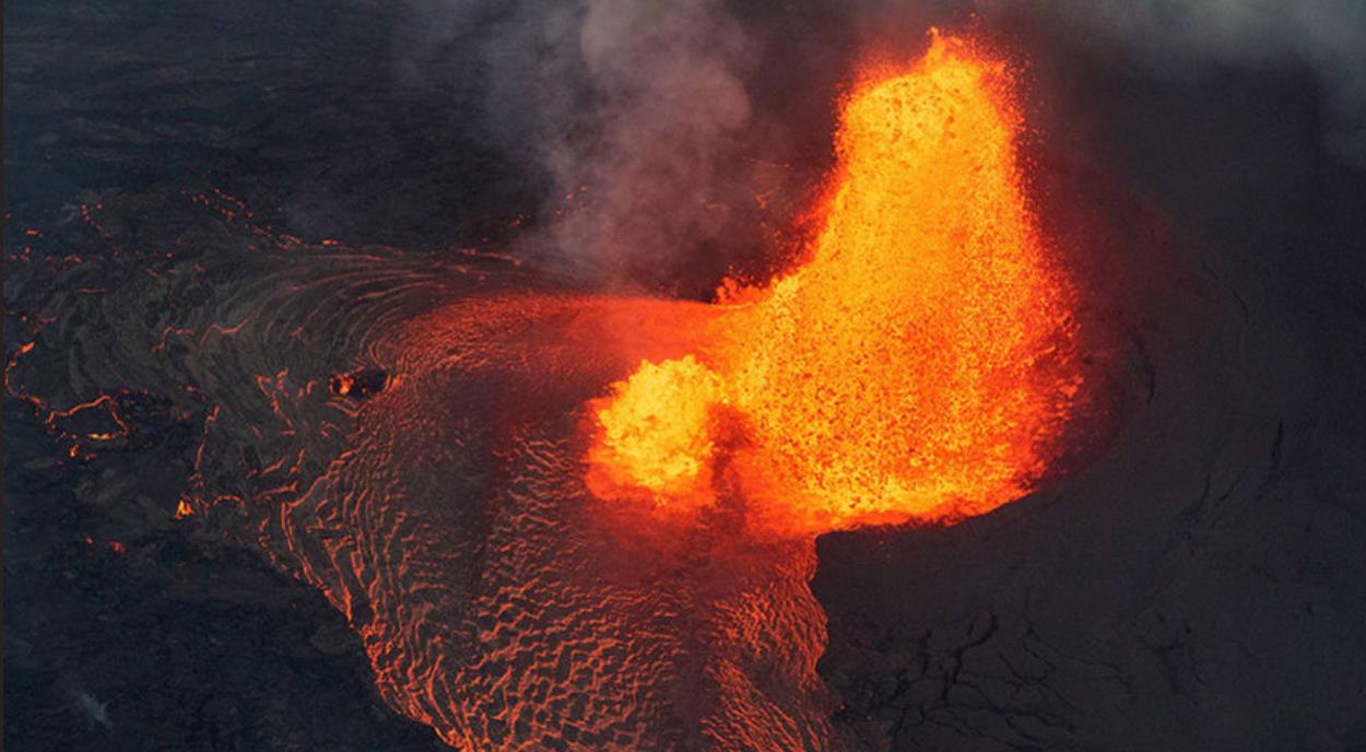 Lava fountain, Kīlauea Volcano, Big Island, Hawai`i.